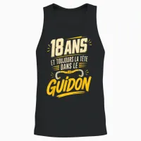 18 Ans Vélo Homme Humour Cycliste Cadeau Anniversaire Unisex Tank Top in Black - 2