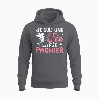 Je Suis Une Fee La Fee Pachier Woman Man Je Suis Une Fée T-Shirt, Black, S Unisex Hoodie - Charcoal