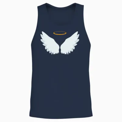 Angel´s Wings with Halo Unisex Tank Top - Navy