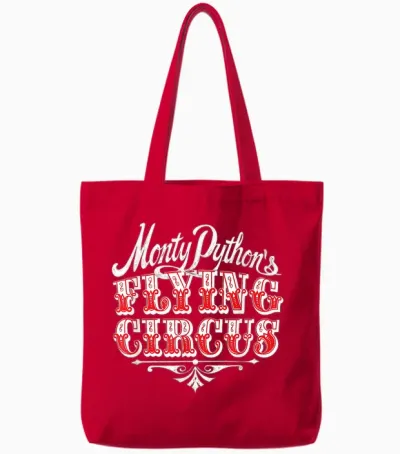 Monty Python Flying Circus Red Tote Bags - Red