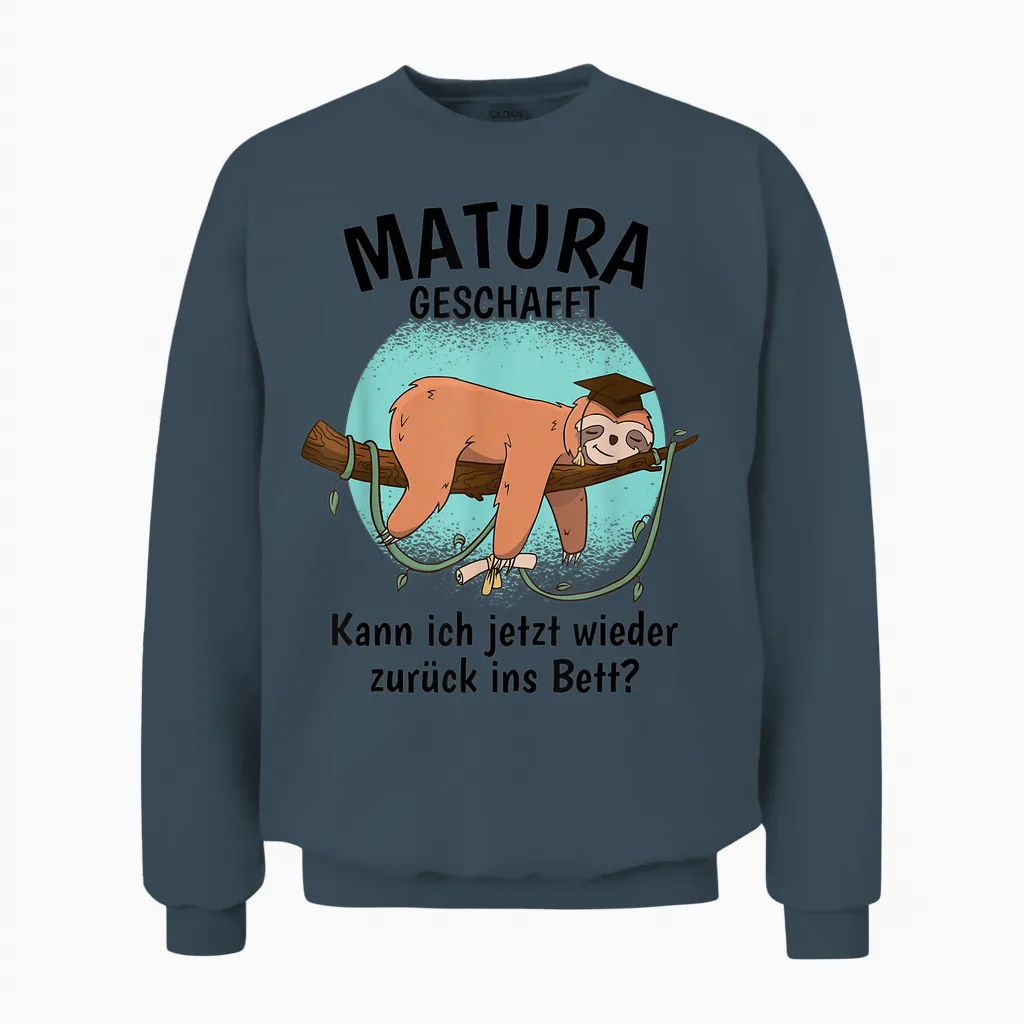 Matura Geschafft 2026 Maturaabschluss Unisex Sweatshirt in Dark Heather