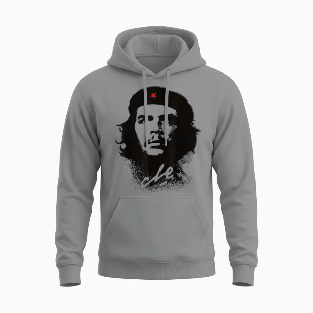 Che Guevara Revolution Rebel Cuba T-Shirt, Grey, S Unisex Hoodie in Sport Grey