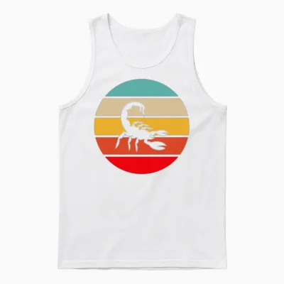 Scorpio Retro Unisex Tank Top - White