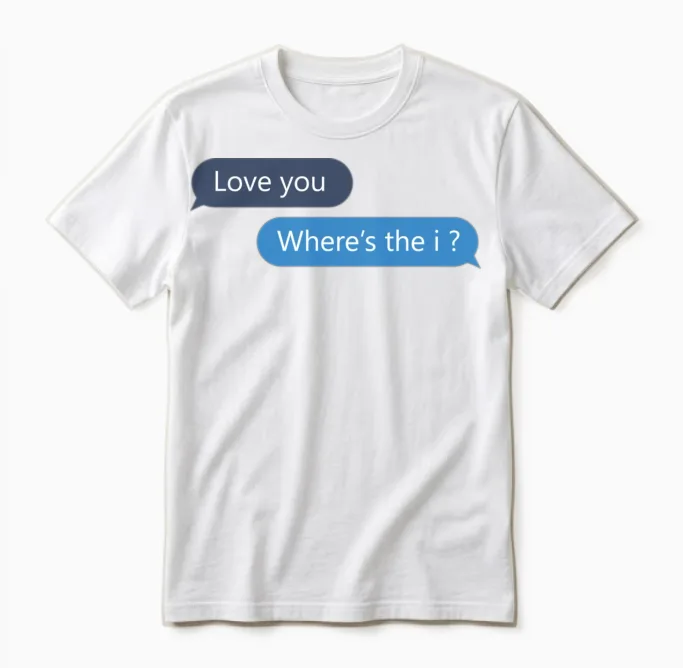 Lovers Funny Conversation Unisex T-Shirt in White