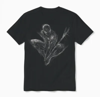 Marvel Universe Spiderman Web Crouch Unisex T-Shirt - Black