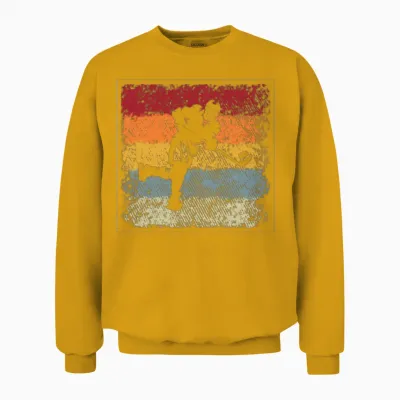 Ice Hockey Retro Unisex Sweatshirt - Gold