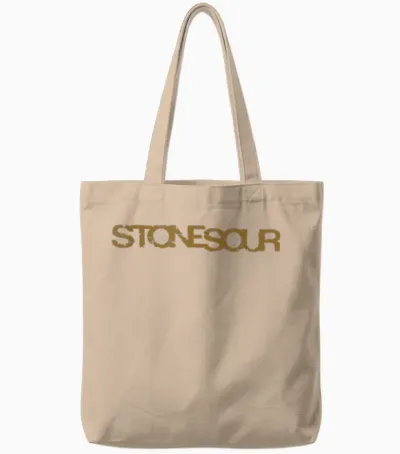 Stone Sour Distressed Logo Tote Bags - Natural