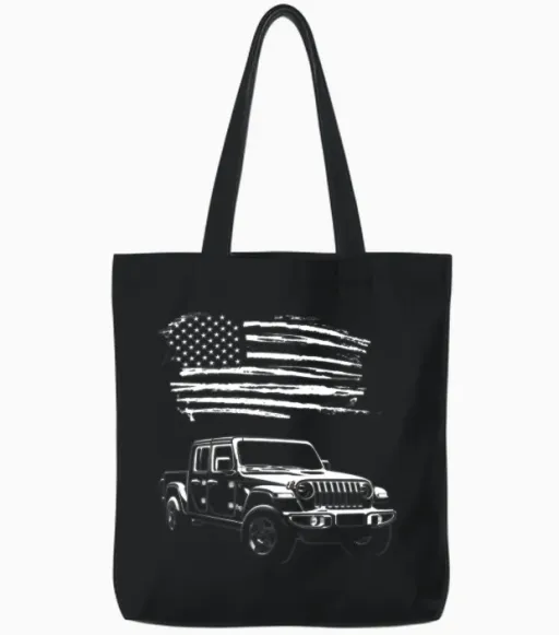Jeep Gladiator Tote Bags - Black