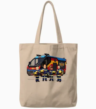 Feuerwehrmann Sam - Einsatzwagen Jupiter Tote Bags - Natural