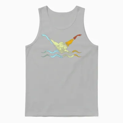 Swimming Retro Unisex Tank Top - Ash