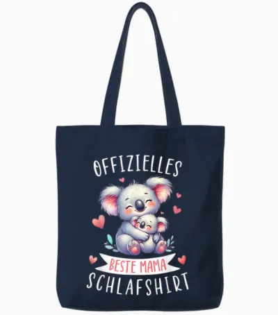 Offizielles Beste Mama Schlafshirt Muttertag Koalabär Mama Tote Bags - Navy