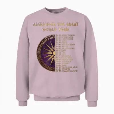 Alexander Der Große: Weltreise Durch Die Griechische Unisex Sweatshirt - Light Pink