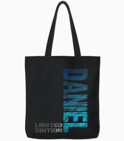 Daniel Name First Name Boy Man Birthday T-Shirt, Black Tote Bags - Black