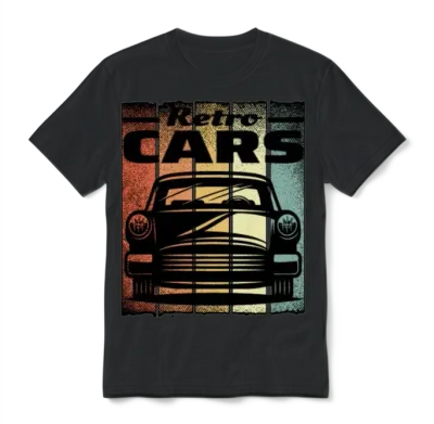 Classic Car Retro 80s Unisex T-Shirt - Black