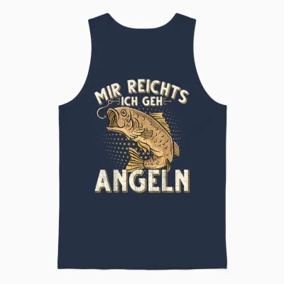 Mir Reichts Ich Geh Angeln Fischen Angler Unisex Tank Top - Navy