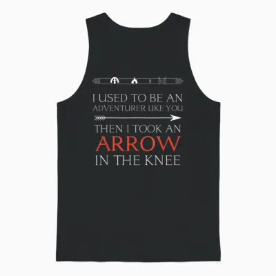 Funny I Used to Be an Adventurer Like You Unisex Tank Top - Black
