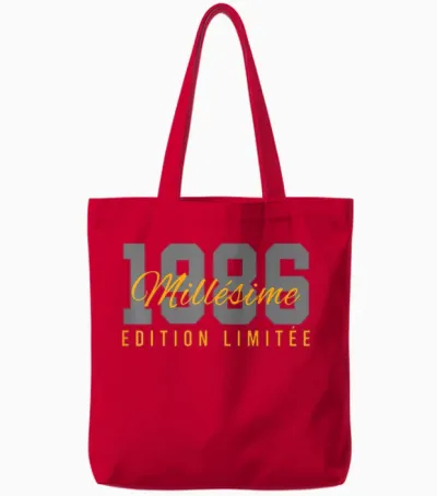 Birthday 40 Years Vintage 86 Gift Vintage 1986 Tote Bags - Red