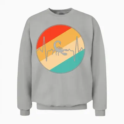 Cancer Retro Heartbeat Unisex Sweatshirt - Ash