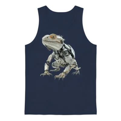 Bearded Dragon Unisex Tank Top - Navy