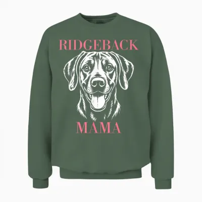 Rhodesian Ridgeback Mama Dog Mom Femme Mignon Unisex Sweatshirt - Military Green