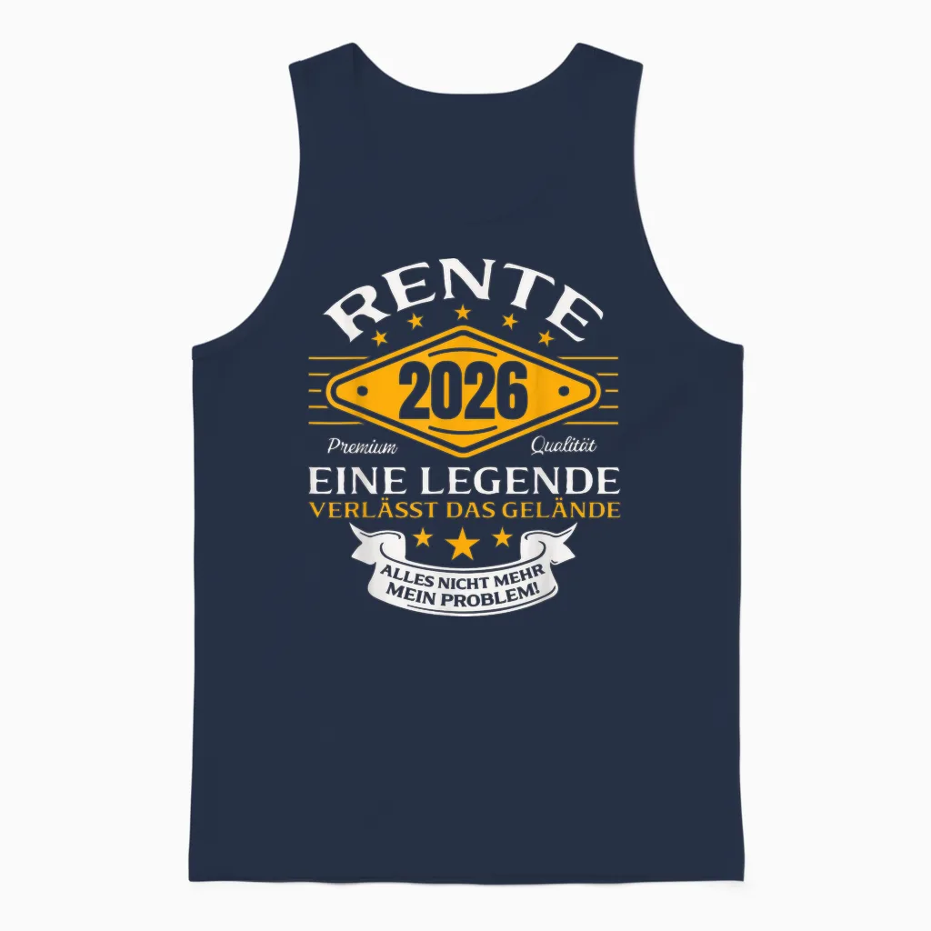 Rentner 2026 Legende Verlässt Das Gelände Ruhestand Unisex Tank Top in Navy