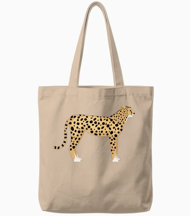Cheetah Tote Bags in Natural