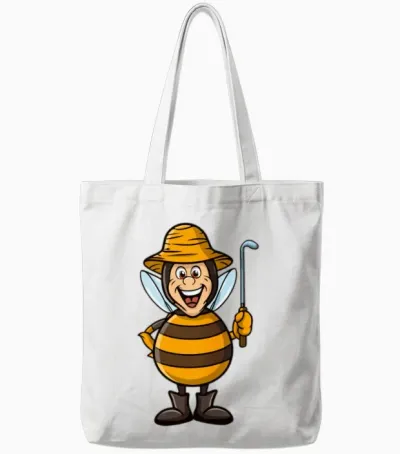 Funny Beekeeper Tote Bags - White