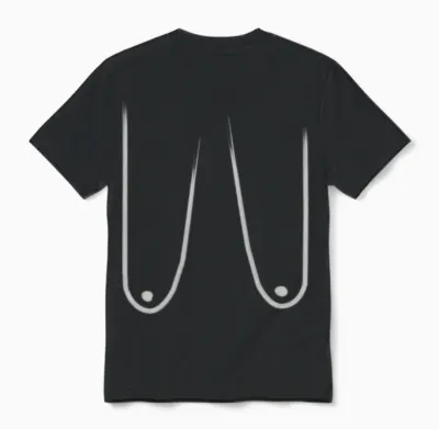 Funny Woman Boobs Grandma Breast Titties Nipple Unisex T-Shirt - Black