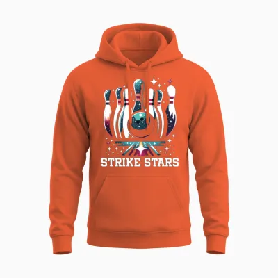 Funny Bowling Team Bowler Strike Bowling Club Unisex Hoodie - Orange
