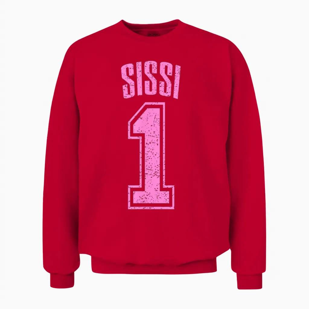 Sissi Supporter Number 1 Größter Fan Unisex Sweatshirt in Red