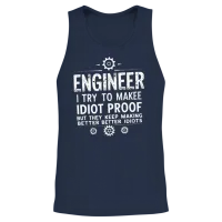 Funny Engineering Gift for Men Unisex Tank Top - Navy – 2