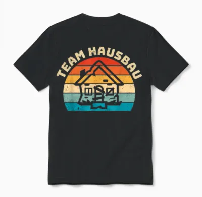 Team Hausbau, Bauherr, Bauherrin Zum Richtfest Gleichenfeier Unisex T-Shirt - Black