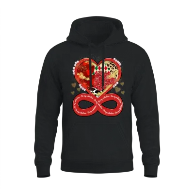 Be Mine Valentine, Retro Valentine Unisex Hoodie - Black