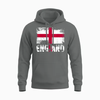 England Flagge Vintage Used-Englisch-Grunge Travel Unisex Hoodie - Graphite Heather