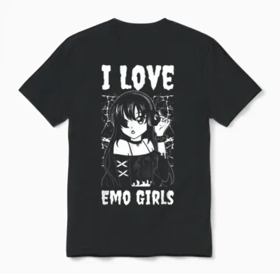 I Love Emo Girls Unisex T-Shirt - Black