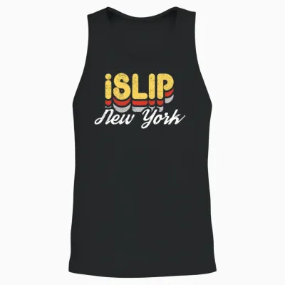 Retro Islip New York Unisex Tank Top - Black