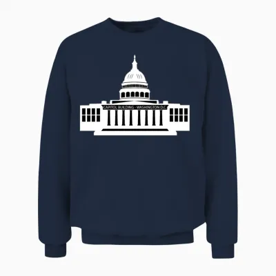 Washington D.c. - Capitol Building America Unisex Sweatshirt - Navy