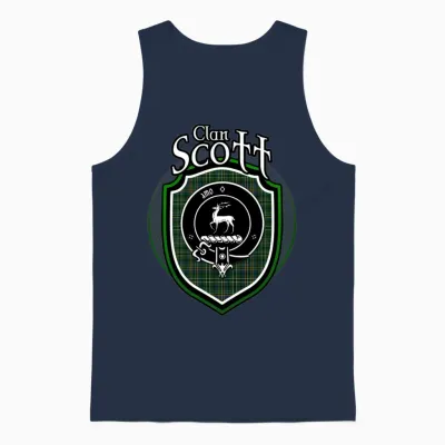 Scott Clan Crest Scottish Clan Scott Family Crest Unisex Tank Top - Navy
