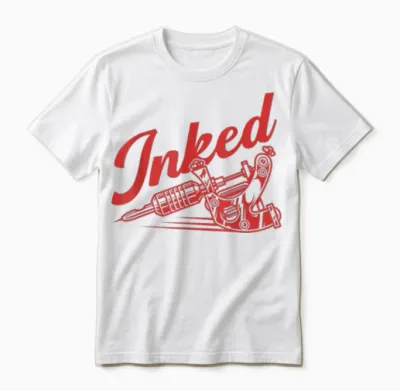 Inked Tattoos Spruch Geschenk Tattoowiererin Tattoowierer Ge Unisex T-Shirt - White