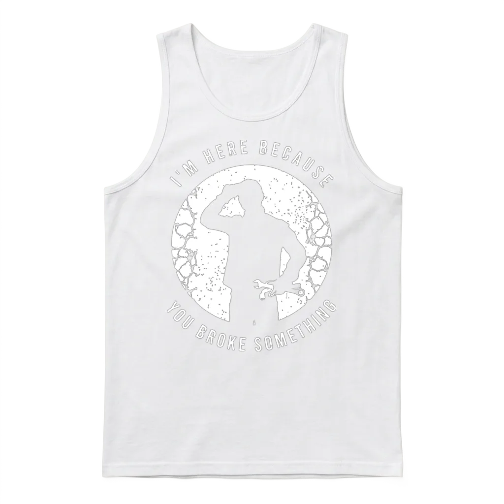 Funny Auto Mechanic Saying for a Funny Car Unisex Tank Top - White
