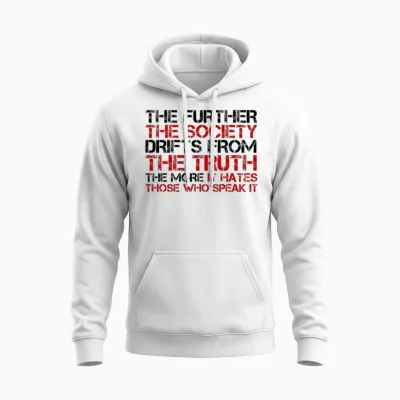 George Orwell Quote Free Speech Truth Political Unisex Hoodie - White