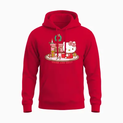 Hello Kitty Warm and Cozy Christmas Unisex Hoodie - Red