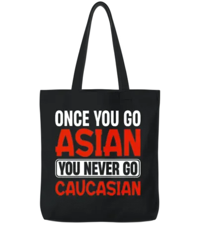 Funny Asian Pride Tote Bags - Black