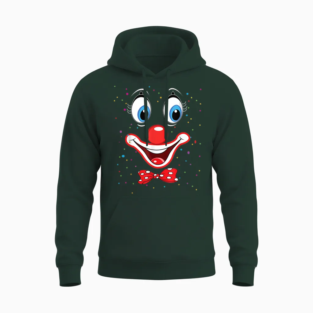 Clown Karneval Kostüm Clownskostüm Clowns Fancy Dress Unisex Hoodie in Forest