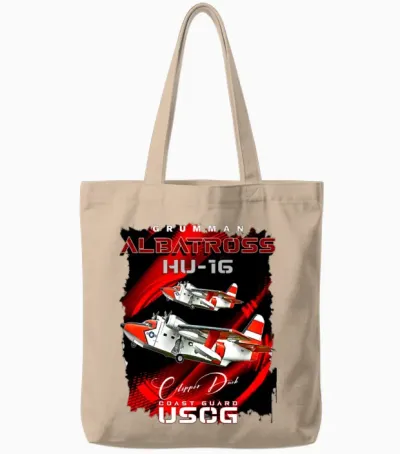 Grumman Hu-16 Albatross Coast Guard Aircraft Tote Bags - Natural