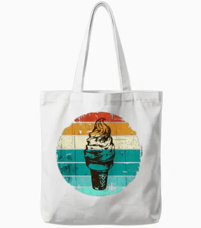 Ice Cream - Retro Tote Bags - White