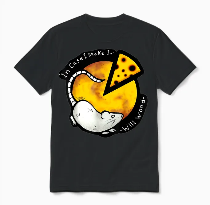 Vintage Meditation in Case I Make It Will Basic Wood Funny Unisex T-Shirt in Black