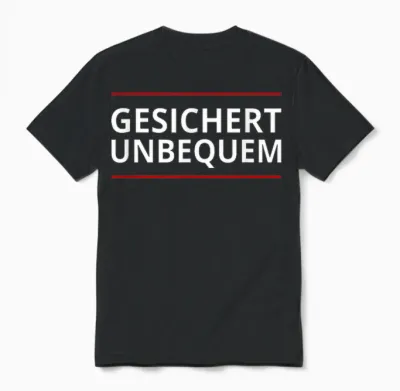 Gesichert Unbequem - Bananenrepublik Auf Den Punkt Unisex T-Shirt - Black