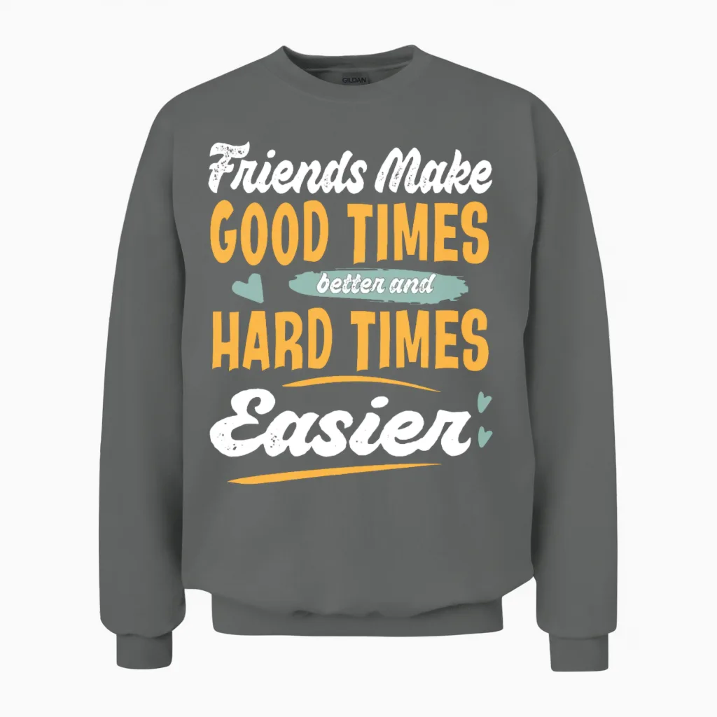 Bestie Bff Shirts for 2 Matching Friendship Gift Unisex Sweatshirt in Graphite Heather