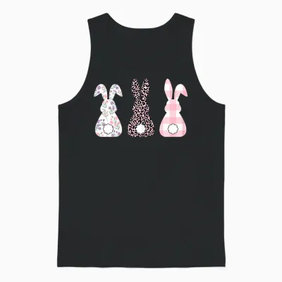 Frohe Ostern Cute Easter Bunny Rabbit Easter Bunny Unisex Tank Top - Black